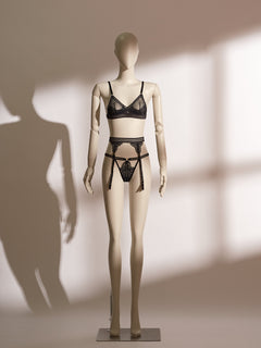 Midnight Allure Lace Garter Belt