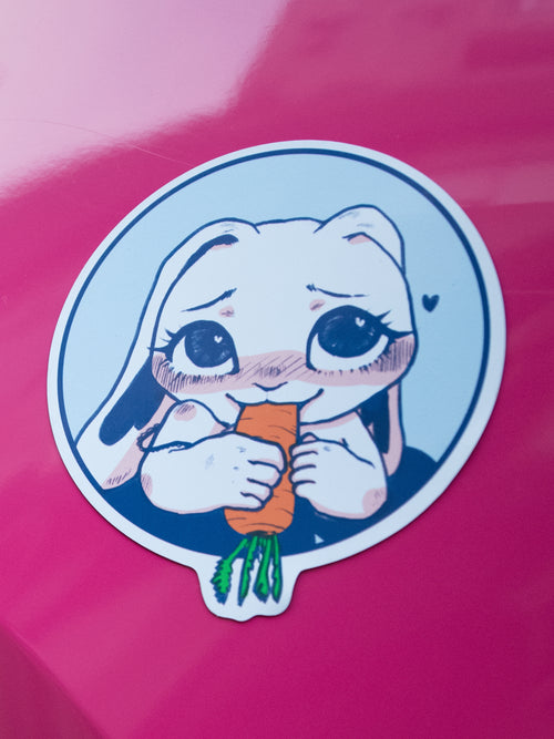 Set of animal-themed bunny car stickers with very adult scene.High-quality, weatherproof decals perfect for personalizing cars, laptops, and more.