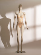 Celestial Chains Golden Ouvert Bodysuit featuring luxurious golden lace, open-cup detailing, and provocative ouvert design for sophisticated seduction